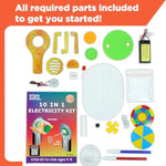 Stem Kit 10-In-1 Science Experiments & Projects For Kids Ages 5-12 | Engineering Building Toy, Electronic Motor Robot Craft For Boys & Girls, Outdoor Summer Gift
