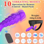 Harness Strap-On Vibration Realistic Dildos - Adjustable Strapless Strap-On Dildos With 10 Modes & 2 Dildos Silicone Anal G-Spot Stimulation Sex Toys For Women Couples Lesbian - Remote Control