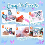 DIY 3D Butterfly Diamond Art Kit for Kids Ages 8-12