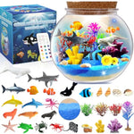 Ocean Light Up Terrarium Kit For Kids - Led Night Light Ocean Birthday Gifts For Girls & Boys Ages 4 5 6 7 8-12, Kids Arts & Crafts Kit,Christmas Gifts