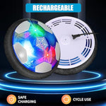 Hover Soccer Ball Set, Indoor Soccer Ball 4 In 1 Rechargeable Air Power Soccer With Led Lights And Foam Bumper Protection Gifts For Boys Girls 3 4 5 6 7 8-12 Year Old Kids