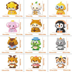 12 Pack Animals Building Block Sets,Micro Mini Animals Party Favors For Kids, Birthday Gift For Boy Girl(1,691 Pieces)