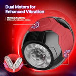 Automatic Male Masturbator Adult Sex Toys For Men, Penis Pump Vibrator With 10 Vibration Modes, Hands Free Masturbators Oral Sex Vibrating Realistic 3D Texture,Open-Ended Sleeve Blowjob Stroker(Black)