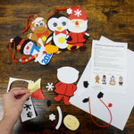 12 Pack Foam Christmas Ornament Craft Kit with Santa, Snowman, Penguin & Gingerbread