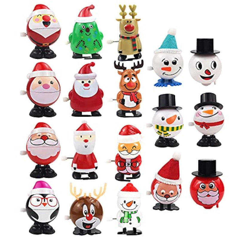 18 Pcs Christmas Wind Up Toys, Educational Walking Clockwork Jump Funny Toys Party Gifts Party Favors Stocking Stuffers For Children Kids Boys Girls Toddlers