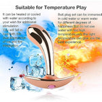 Anal Plugs 3Pcs Trainer Kit Metal Butt Plugs With Flared Base Prostate Massage Stimulation Sex Toys P Spot Thumb For Women Men Beginner (Rose Gold Style B)