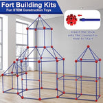 180 Pack Fort Building Kits For Kids Age 4, 5, 6, 7, 8+ Years Old, Creative Stem Building Toys For Diy Castles, Tunnels, Play Tent, Ideal Christmas, Birthday Gifts For Boys & Girls