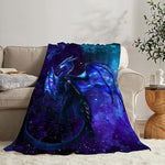Dragon Blanket For Boys Men Dragon Space Throw Blanket For Kids Adults Ultra Soft Cozy Fleece Blanket For Couch Sofa ?Bed 40"X50"