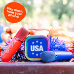 , Usa Karaoke Machine For Kids | Includes 20+ American Songs | 2 Microphones | Connect With Bluetooth For 3, 4, 5, 6, 7+ Year Olds | Toy For Girls & Boys | Super Bowl