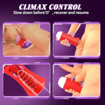 Male Masturbator Sex Toys For Men, 4-In-1 Male Sex Toy 5" Deep Realistic Blowjob Pump & 10 Vibration &Tongue Licking Modes & Penis Training Rose Vibrator Stroker, Adult Toys For Men & Couples