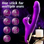 Rabbit Patting Vibrator Powerful G Spot Vibrating Dildo Strong Sucking Clit Stimulator Massager Clitoris Vibrator For Women Purple