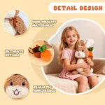 -Rabbit Plush Toys, Cute Rabbit Plush Toys, Rabbits Carrying Radishes, Gifts For Children, Easter Rabbit Gifts (8-Inch)