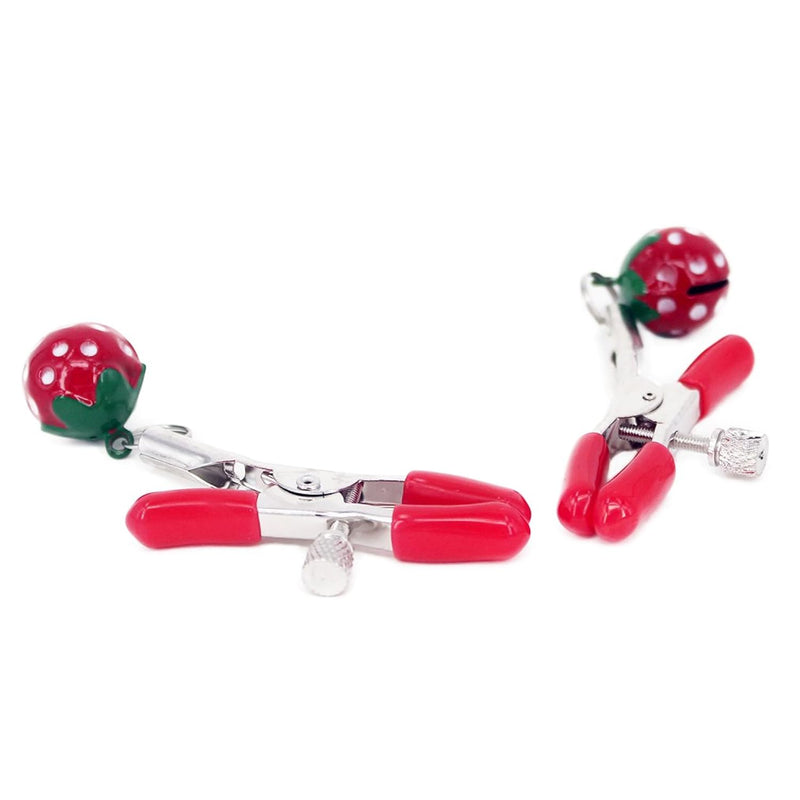 Elite Sm Screw Breast Nipple Clamps Vice, Strawberry Style Bell