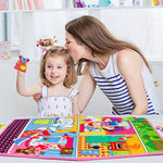 Dress Up House Felt Board 35Pcs Double-Sided Foldable Dress Up Teaching Girls Toy Preschool Crafts Storytelling Early Learning Interactive Play Kit For Toddlers Kids