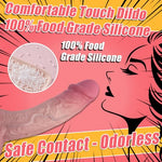 7 Inch Realistic Dildo, Beginner Soft Anal Dildos Skin-Like Feel Sex Toy