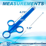 Xl Lubricant Launcher, 1-Hand Use, Smooth Tube For Easy Insertion, Syringe, Toy Friendly, Cap Included, Unscented, Blue, 2 Count