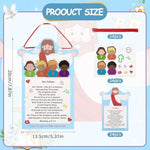 24 Sets The Lord's Prayer Craft Kit with Stickers for Christian Wall Hanging Decor