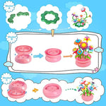 Flower Building Toy Set For Girls, Best Birthday Gifts For 3 4 5 6 7 Year Old Kids, Arts And Crafts Kit For Toddlers, Stem Activities And Gardening Pretend Playset, 148 Pcs