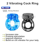 Vibrating Penis Ring Cock Ring Vibrator Silicone G-Spot Stimulating Clitoral Stimulator Penis Erection Enhance Sex Product Adult Male Sex Toy For Longer Harder Stronger (Canal Blue)