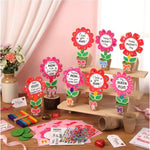 48 Pack Spring Flower Paper Pot Craft DIY Flowers Craft Kit for Home Decor Graduation Art Activities