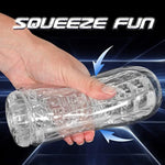 Manual Sucking Extrusion Male Masturbators, Portable Transparent Pocket Pussy Stroker With Vagina Textured Blowjob Machine Sex Toys Penis Tpe Masturbation Sleeve For Men