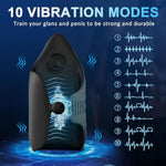 Male Masturbator Sex Toys For Men - Penis Stimulator Training Vibrator With 10 Vibrating & Pulsing Modes,Penis Trainer Sex Machine With Adjustable Buckle Mens Strokers Adult Sex Toys For Men Pleasure
