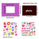 24 Pack Valentine's Day Picture Frame Craft Kits for Kids with DIY Stickers