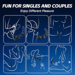 Anal Beads Butt Plug Bullet Vibrator Penis Cock Ring Adult Toys For Women Men, 10 Vibration Modes Prostate Massager Flexible Silicone Graduated Design Waterproof Anal Sex Toys For Couple Play