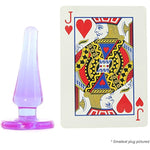 Doc Johnson Crystal Jellies - Anal Initiation Kit - Small-Medium-Large - Slim Tip for Easy Insertion - Flared Suction Cup Base - Purple