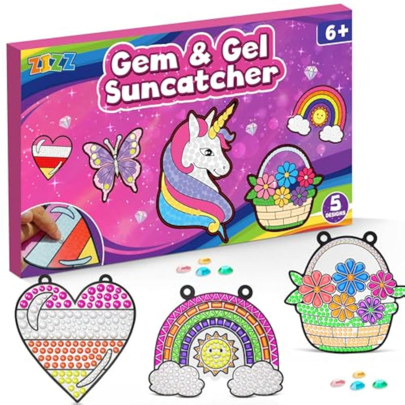 5PCS Diamond Window Art Suncatcher Kits for Kids Gem Painting Crafts