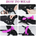 Strap On Dildo Harness Adult Sex Toys For Pegging, Wearable Strap On With Adjustable Realistic G-Spot Silicone Dildos, Anal Dildo For Lesbian Gay Couple Vaginal Anal Play