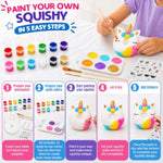 3 Pack Jumbo Squishy Paint Kits for Kids Ages 8-14, Arts & Crafts Party Favors