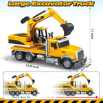 Toy Truck, Large Excavator Truck Toy For 3 4 5 6 Year Old Boys,Truck Toy With Sound And Light,Kids Toddlers Christmas Birthday Gifts For Boys & Girls