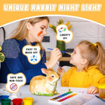 DIY Paint Your Own Bunny Night Light Kit for Kids, Fun Craft and Lighting Project
