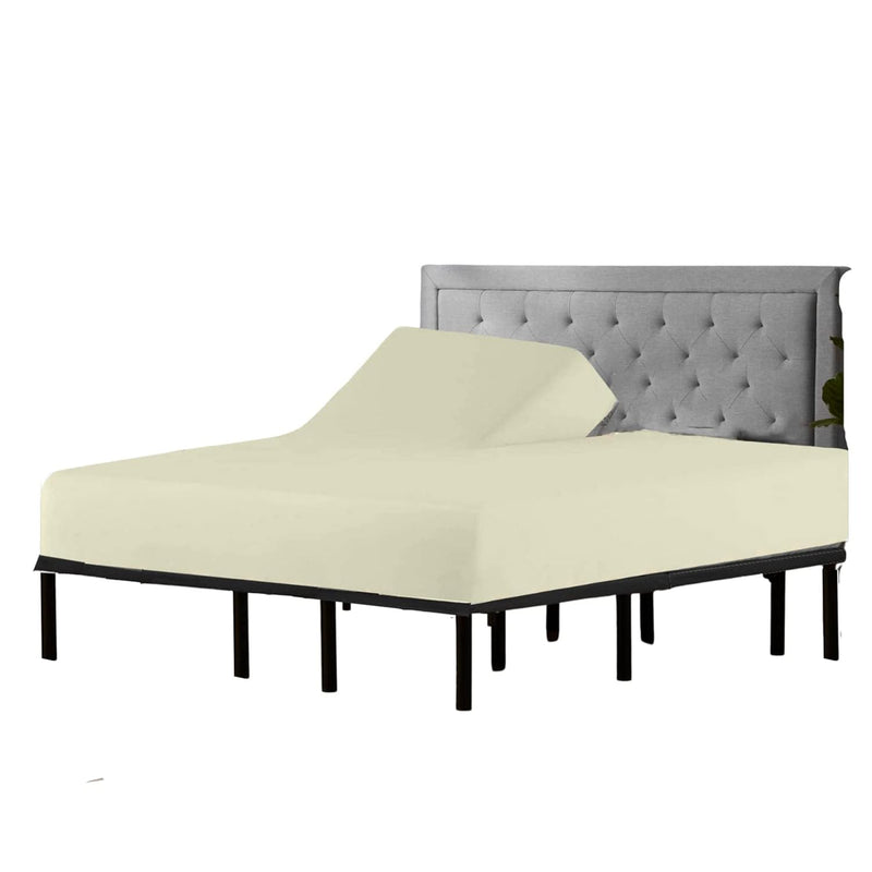 Split Top King Fitted Sheet Only For Sleep Number Adjustable Beds,100% Giza Co