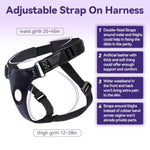 5 Inch Vibrating Strap On Dildo Harness Set For Women And Men,Lesbian Sex Toys With Adjustable Strapon Harness,Rechargeable Vibrator With 10 Modes & Remote Control,Purple