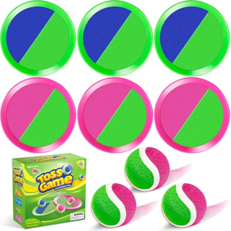 Outdoor Toys For Kids Ages 3-5, 4-8, 8-12 - Ball Catch Game For 3 4 5 6 7 8 -12 Year Old Boys Girls, Outside Toss Game Set For Beach, Pool, Yard - Toddlers Birthday Gifts Easter Basket Stuffers(6Pcs)
