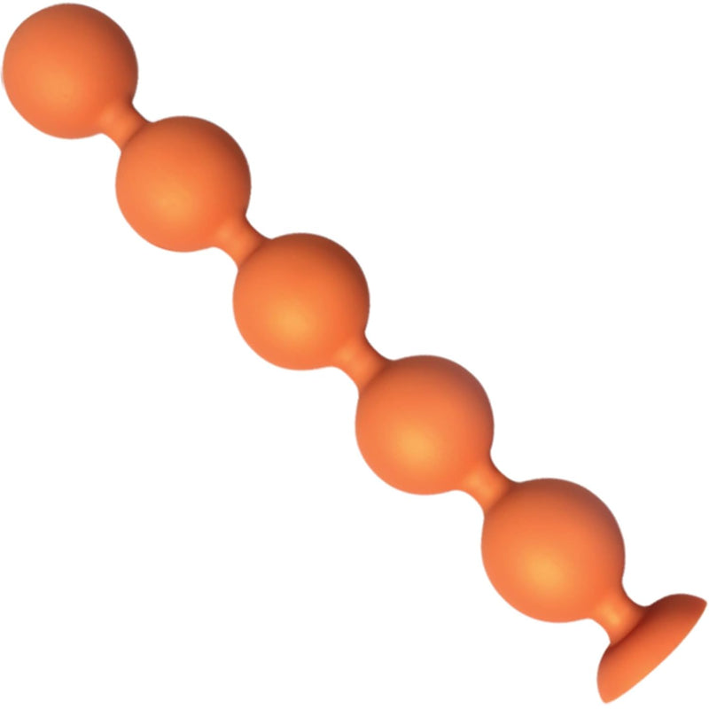 Silicone Anal Beads Chain – Anal Balls Diameter 2.36-Inch Anal Beads Pump Ball Butt Plug - Silicone Graduated Spheres With Suction Base (L)