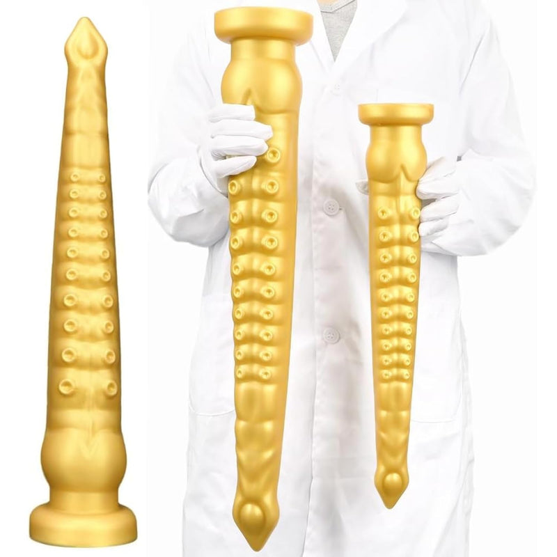 23In/59Cm Gold Silicone Super Long Xxl Octopus Tentacle Anal Plug Dildo, Reali BlessMyBucket 23In/59Cm Gold Silicone Super Long Xxl Octopus Tentacle Anal Plug Dildo, Reali BlessMyBucket