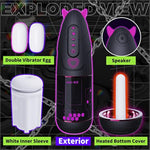 Automatic Male Masturbators 6 In 1 App Control 10 Vibration 3 Sucking Modes Real Voice Heating Sex Machine Men Suction Realistic Pocket Pussies For Penis Adult Sex Toys Pink