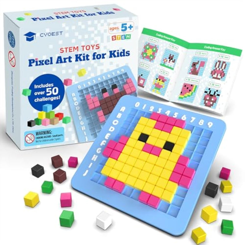 STEM Pixel Art Kit for Kids - Educational Science Kit & Arts and Crafts for Boys & Girls Ages 5-12
