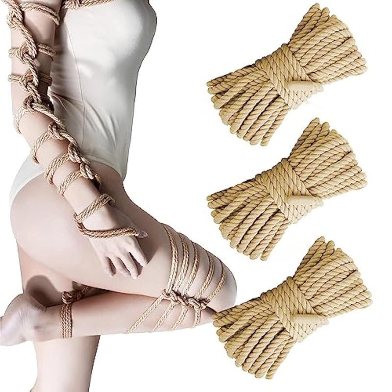 3Pack Soft Cotton-Rope Sex Bondage Kit Bdsm Beginner Set Shibari Bondage Restraint Kit Adult Sex Toys For Women And Couples