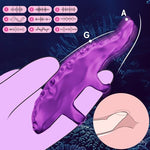Finger Vibrator Clitoral Stimulator Vibrating Nipple G-spot Massage Mini Adult Sex Toys 9 Vibration Modes Wearable Silicone Sleeve with Textured Bump for Solo Play Couples Women
