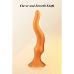 Long Anal Plug Dildo With Strong Suction Cup Soft Liquid Silicone Butt Plug Vaginal Stimulation Prostate Massage For Beginner Advanced Players (M)