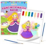 Princess and Party Water Coloring Books for Kids and Toddlers, 20 Pages, Vibrant Colors and Shapes