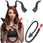 Devil Tail Anal Plug And Horns Set