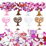 18 Sets Valentine's Day Foam Wreath Craft Kits with Heart Stickers for Kids