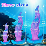 Silicone Octopus Tentacle Dildo Anal Plug Training Sets (4.7" 6.7" 8.7")