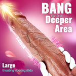 10.43" Thrusting Dildo Vibrating Dildos Sex Toys, Huge Dildos Suction Cup Penis With 6 Thrust Speeds & 10 Vibrations, Thick Long Dildo Anal Sex Toys Adult Toys For Women And Men