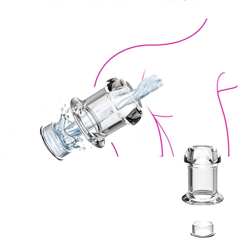 Hollow Anal Plug Buttplug Adult Sex Toys For Couples,Transparent But Plug Anal Trainer, Large Butt Plug Anal Toys Vaginal Dialators With Cover, Tunnel Plug Female Male Anal Sex Toys For Men Women